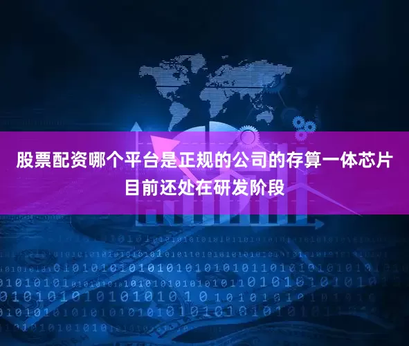 股票配资哪个平台是正规的公司的存算一体芯片目前还处在研发阶段